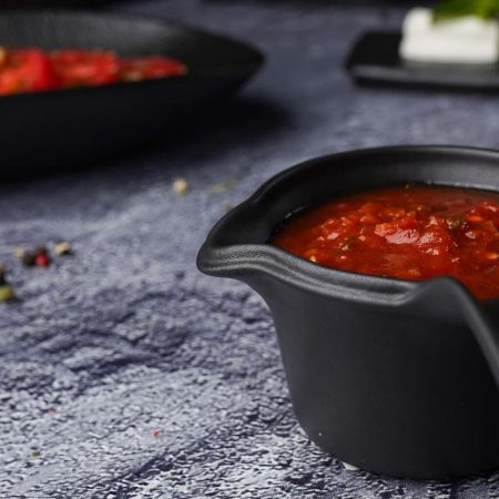 Соусник 100 мл d 7 см h5 см с ручкой Smooth Black Raw Stellar P.L. Proff Cuisine [6]