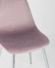 Стул Валенсия велюр розовый хромированные ножки