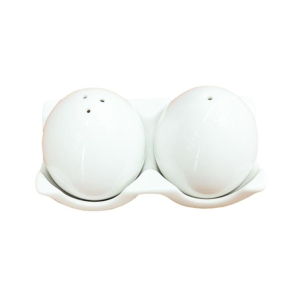Набор для специй 2 предмета Яйцо на подставке белый фарфор P.L. Proff Cuisine [1]