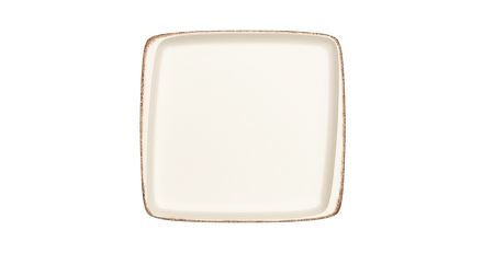 Тарелка прямоуг. 220*200 мм. без полей Ретро коричневый край, форма Мув Bonna /1/12/1200/