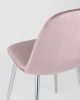 Стул Валенсия велюр розовый хромированные ножки