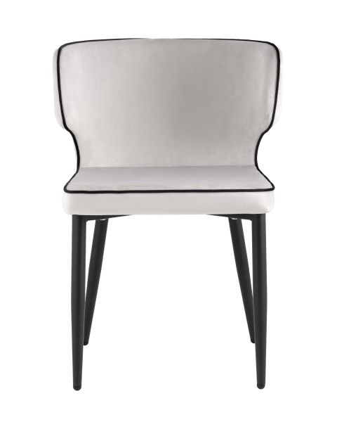Стул Матео с кантом велюр светло-серый
