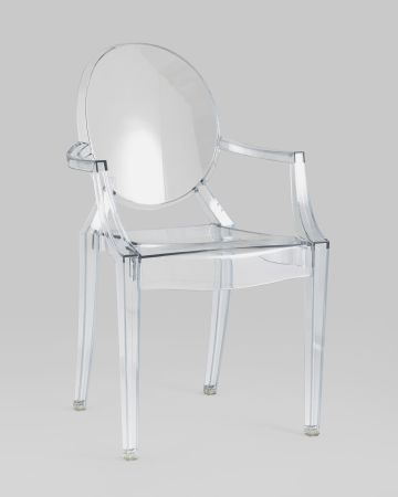 Стул Victoria Ghost с подлокотниками прозрачный