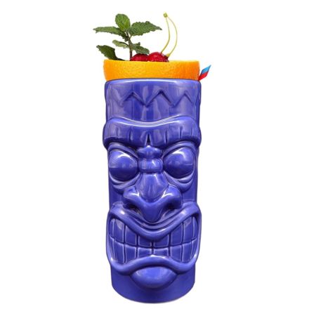 Бокал стакан для коктейля 590 мл "Тики" d 7,5 см h17,5 см синий керамика P.L.- Barbossa
