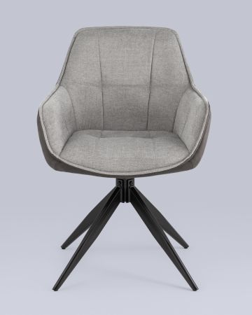 Стул обеденный Alba серый спинка экокожа