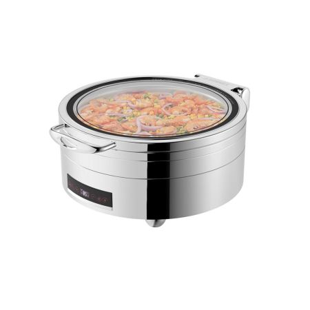 Мармит электрический 6,8 л круглый с откидной крышкой и окном с дисплеем d36 см "Roma" SUNNEX