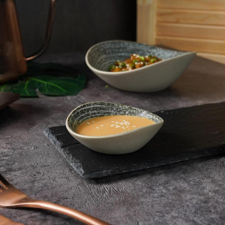 Соусник 35 мл 9,3*8,2 см h3 см глазурь Wave Up Glossy Stone Untouched Taiga P.L. [1]