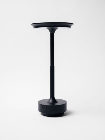 Лампа настольная d=13 см. h=27,5 см. 3 цвета, сенсорная регулировка яркости, алюм., черная LED HIGH-TECH MGline /1/20/ АКЦИЯ