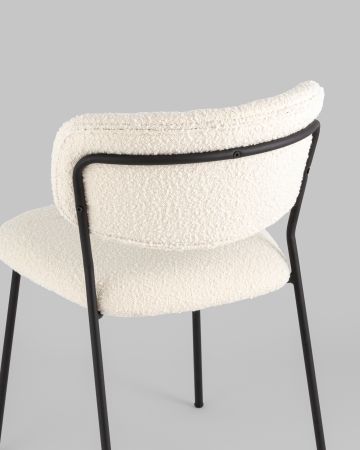 Стул Кэрол без подлокотников букле белый