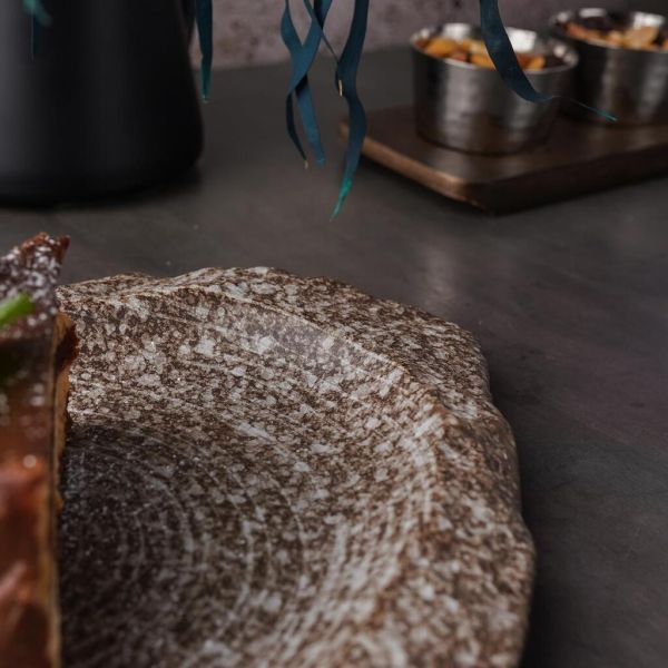 Блюдо для подачи 29*25 см h3 см Brown Crush Untouched Taiga P.L. Proff Cuisine [1]