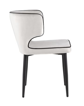 Стул Матео с кантом велюр светло-серый