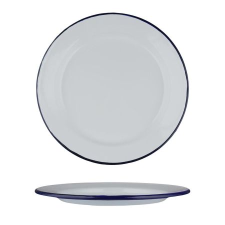 Тарелка d 25 см h2,3 см Blue Rim эмалированая сталь SUNNEX [1]