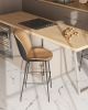 Стул барный Beetle PU со спинкой бежевый