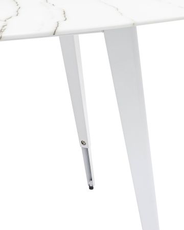 Стол обеденный Ричмонд 100*100 белый стеклянный