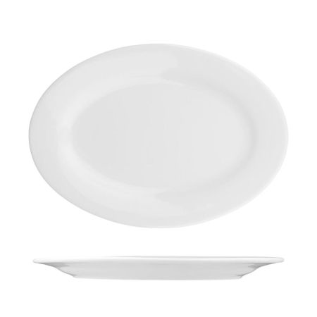 Блюдо овальное 35*24,5 см h2,7 см белое фарфор P.L. Proff Cuisine [3]