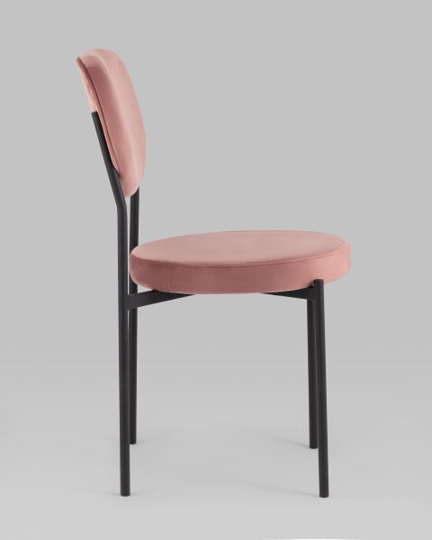 Стул Барбара NEW велюр пыльно-розовый