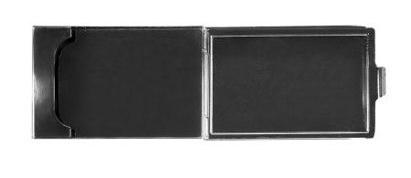 Визитница  черная, нержавеющая сталь и PVC