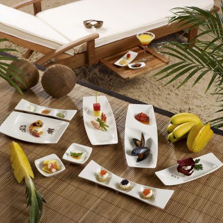 Тарелка RAK Porcelain Mazza прямоугольная плоская 20*18 см