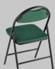 Стул складной Hagen велюр зелёный каркас черный