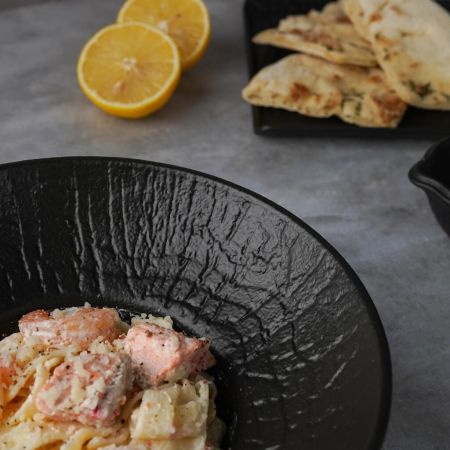 Тарелка глубокая 150 мл d 20 см h7,5 см для пасты, для супа Black Raw Wood P.L. Proff Cuisine [4]