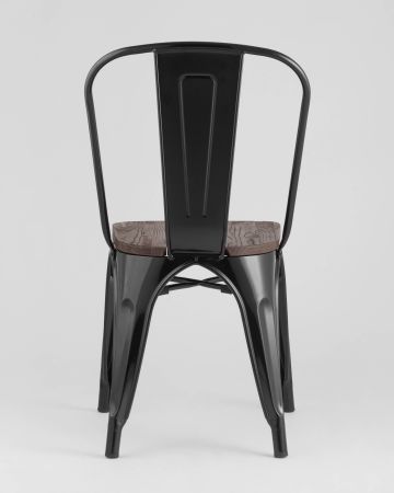 Стул TOLIX WOOD черный глянцевый