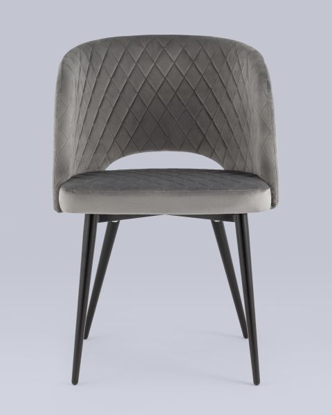 Стул-кресло Дарелл велюр серый