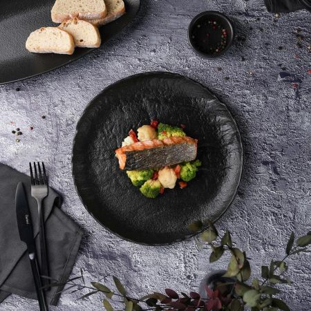 Тарелка d 26 см Uneven Side Black Raw Stellar P.L. Proff Cuisine [3]