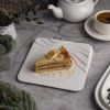 Тарелка 20*20 см h2/1 см квадратная Oyster борт лесенка белая фарфор P.L. Proff Cuisine [6]