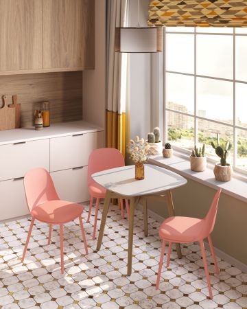 Стол обеденный Target 80*80 белый ножки массив бука