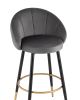Стул барный Наоми велюр серый