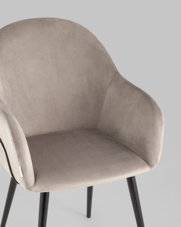 Стул Новел велюр серо-коричневый