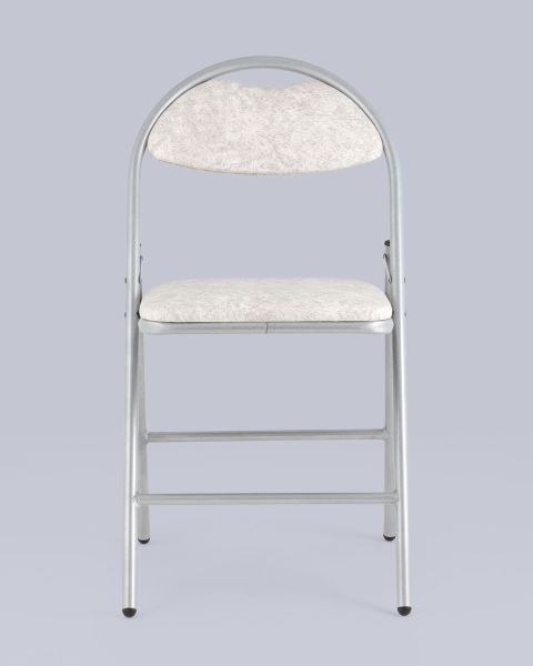 Стул складной Hagen экокожа белый мрамор каркас металлик