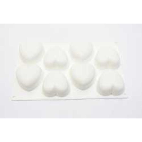 Форма кондитерская "Сердце" 8 ячеек 60*70*35 мм силикон P.L.