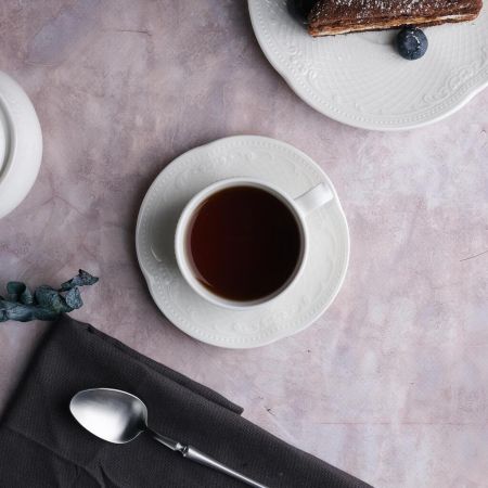 Кофейная пара 100 мл белая d 7,2 см h5,5 см Aristocrat Stackable Noble [6]