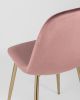 Стул Валенсия велюр пыльно-розовый золотые ножки