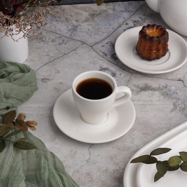 Кофейная пара 70 мл белая фарфор P.L. Proff Cuisine [6]