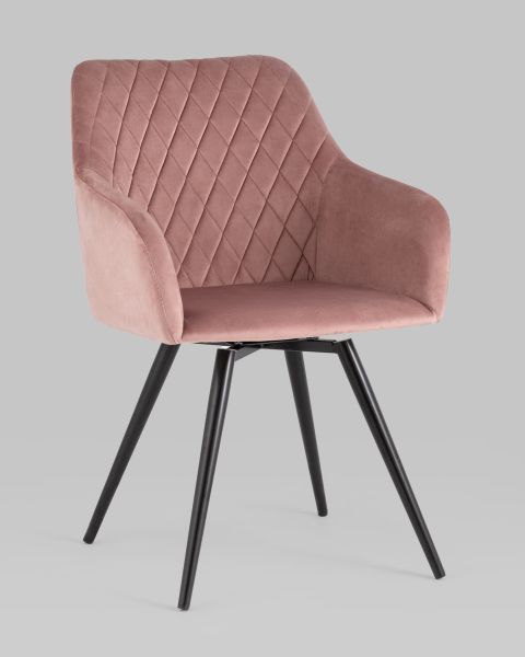 Стул вращающийся Дастин велюр пыльно-розовый