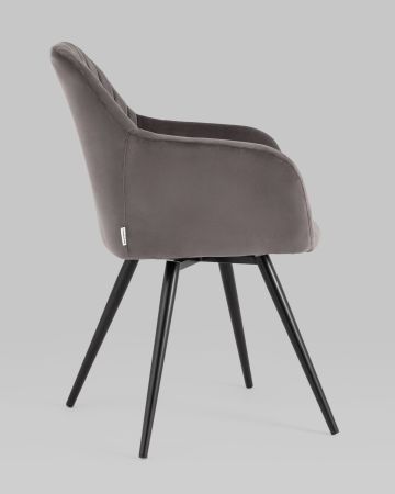 Стул вращающийся Дастин велюр тёмно-серый