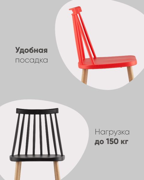Стул Морган пластиковый черный