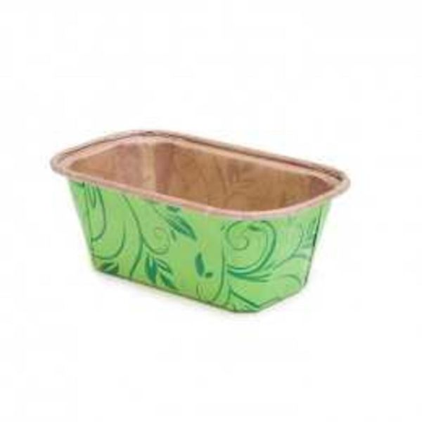 Форма для выпекания бумажная ламинированная, 8*4*4 см, зеленый, 600 шт