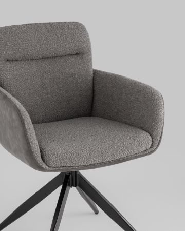 Стул обеденный Waldo серый с серой экокожей