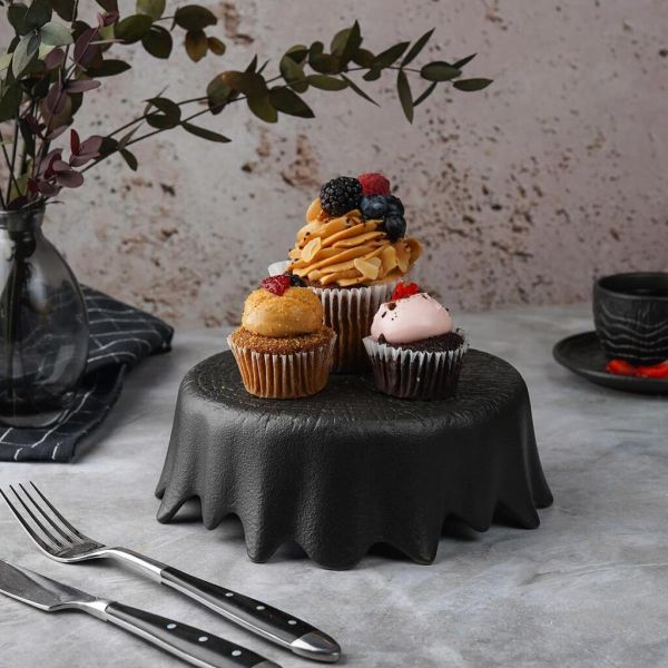 Блюдо круглое для подачи d 16 см h6,2 см Black Raw Wood P.L. Proff Cuisine [6]