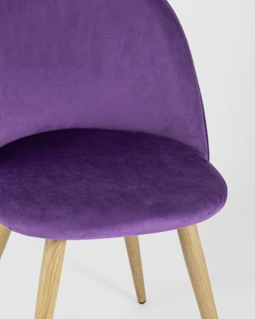 Стул Лион велюр с ромбами лиловый
