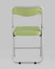 Складной стул Джонни экокожа салатовый каркас металлик
