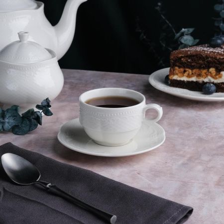 Кофейная пара 100 мл белая d 7,2 см h5,5 см Aristocrat Stackable Noble [6]