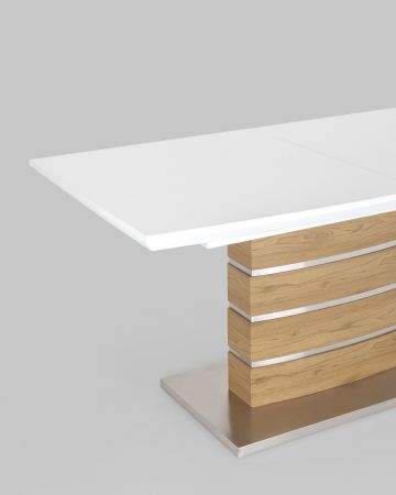 Стол обеденный Генуя раскладной 160-200*90 белый