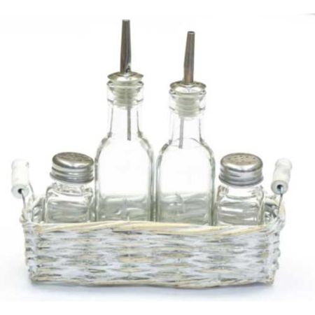 Набор для специй 4 предмета в плетеной подставке, P.L. Proff Cuisine