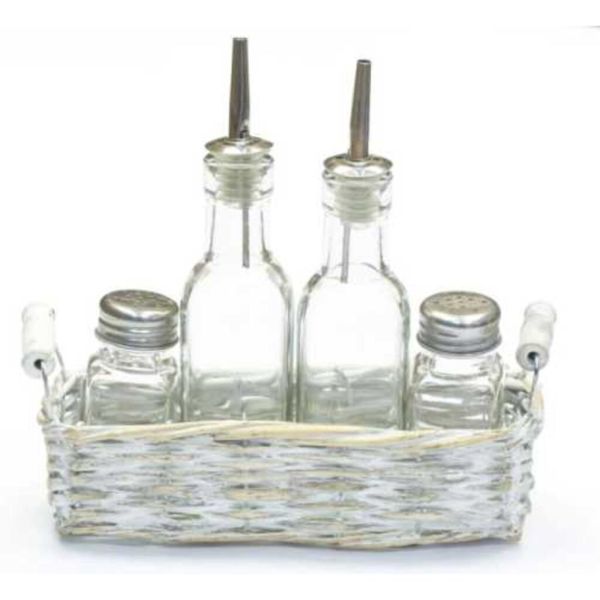 Набор для специй 4 предмета в плетеной подставке, P.L. Proff Cuisine