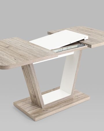 Стол Vector 120-160*80 дуб анкона/белый