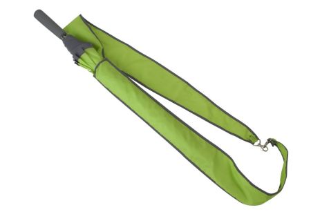 Зонт-трость полуавтомат со светоотражающим эффектом, полиэстер